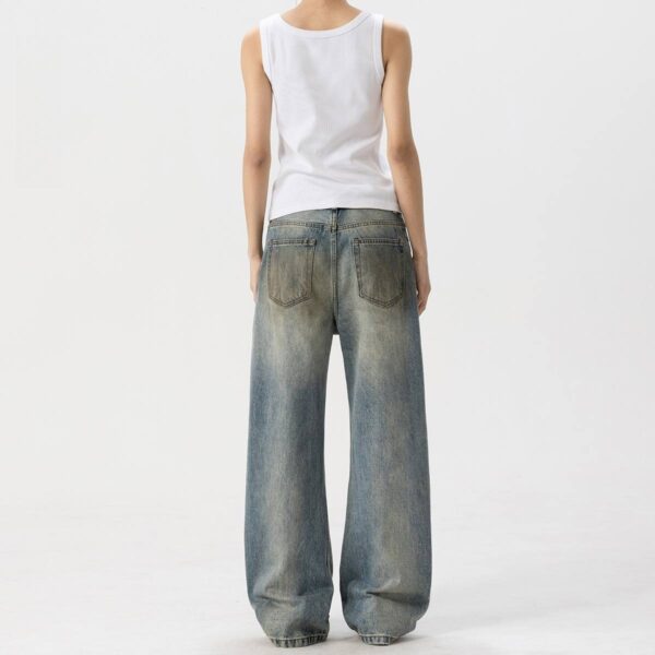 Ripped denim dirty dyed vintage distressed pants - Image 5