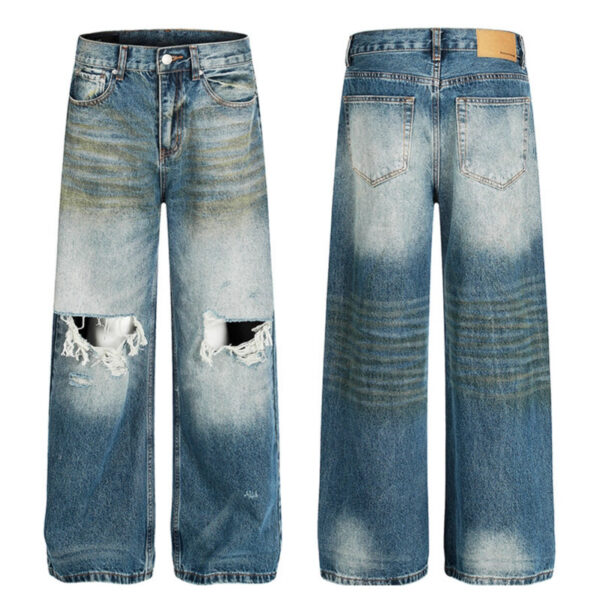 Ripped denim pants for men and women - Image 4